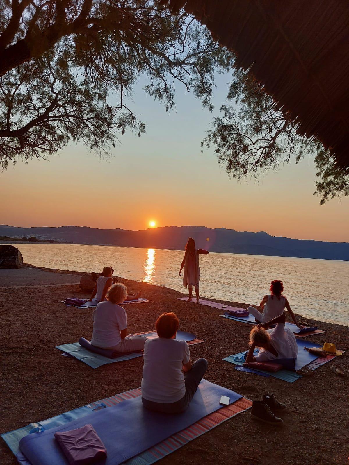 Women circle at sundown